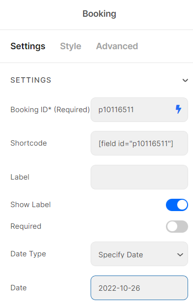 form booking 13