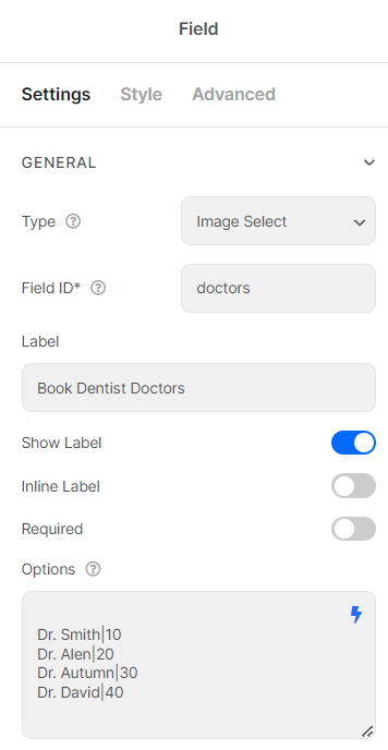 image select field 2