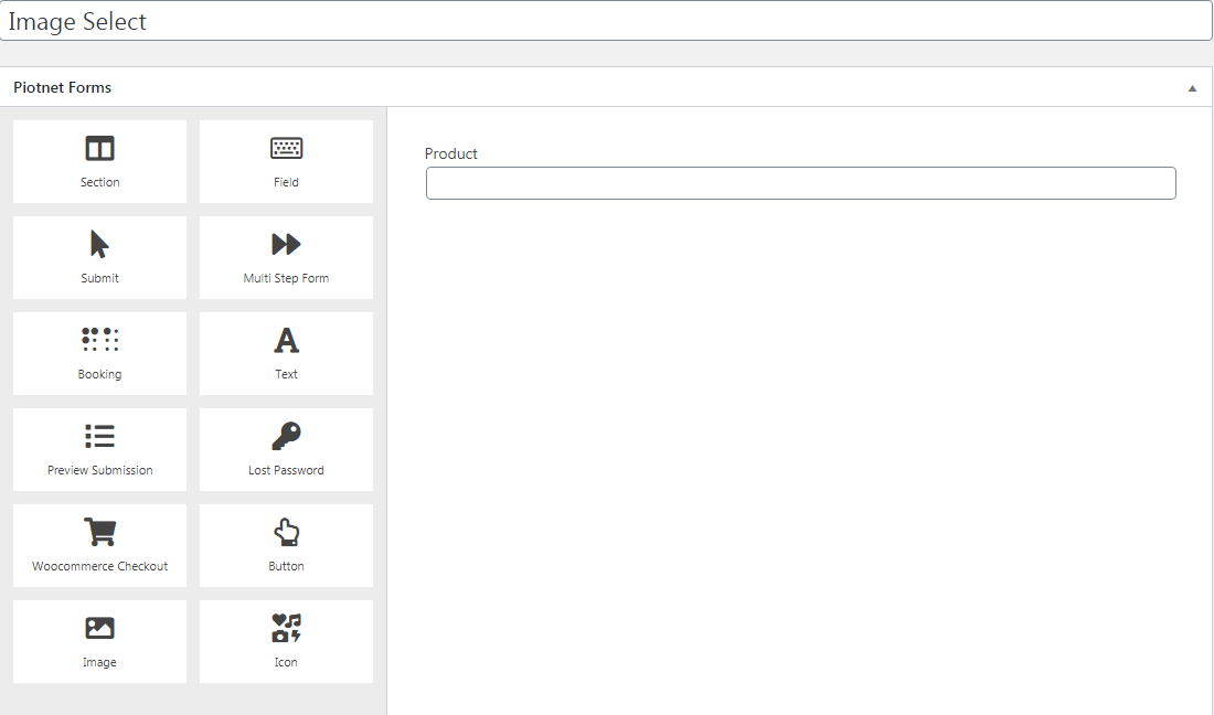 Image Select Field - Piotnet Forms
