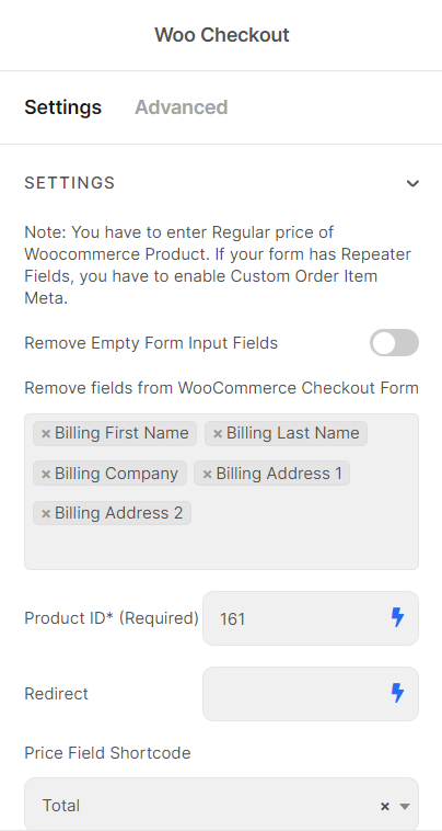 Woocommerce One Page Checkout - Piotnet Forms