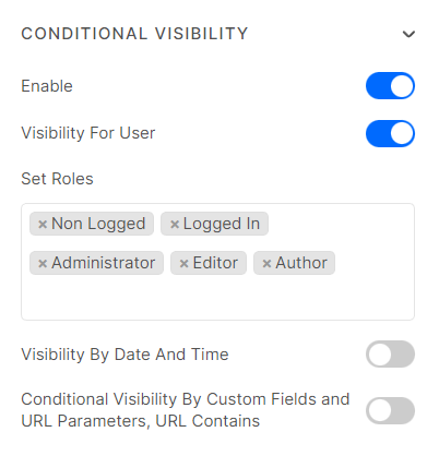 conditional visibility 1