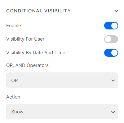 conditional visibility 2