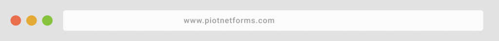 browser bar to piotnetforms wordpress forms builder